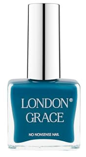 London Grace Nail Polish | Ivy 12ml | Teal Long Lasting Vegan Eco-conscious Varnish | Quick Dry, Chip-Resistant, & No Nasties Formula