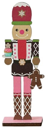 Fenteer Schiaccianoci in Legno Decorazione Natalizia Schiaccianoci Figurina Schiaccianoci Soldato di Natale Schiaccianoci per Le Vacanze, Pupazzo di Neve