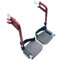 ReyjiuMed Repose-pieds de rechange pour fauteuil roulant et chaise de transport, repose-pieds en composite et boucles de talon, repose-pieds pivotants universels T93HEP, PH-SF (1 Pr, rouge)