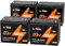 LiTime 4 PACK 12V 100Ah BCI Group 24 LiFePO4 Battery, 100A BMS Rechargeable Lithium Battery with Up to 15000 Cycles, 1.28kWh -Higher Energy Density, Perfect for RVs, Van, Trailer, MotorHome and Boats