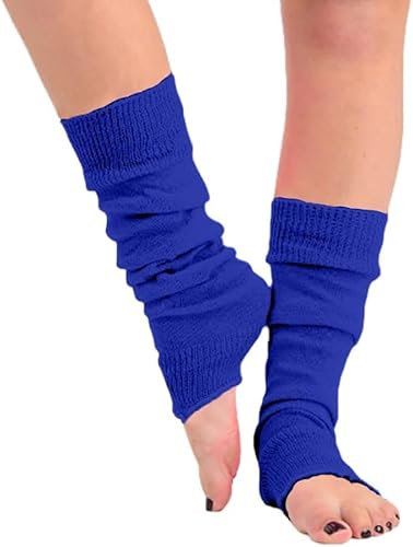 COSHAL® Women's Leg Warmers 80'S TEEN FANCY DRESS DANCE WARE Women Fancy Stylish Leg Warmers - Ladies Girls Leg warmers accessory for carnival fancy dress party Royal Blue