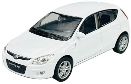 Welly Modell Auto Kompatibel mit Hyundai I30 Weiss 5 Türer FD 2007-2012 ca 1/34-1/39 Metal Modell Auto Die Cast Neu im Kasten
