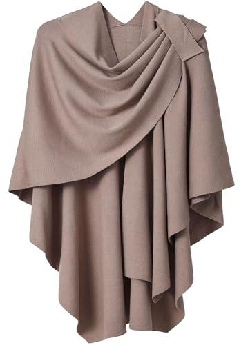 Shmily Girl Damen Poncho Schal Cashmere Feeling Strick Cape Cardigan Für Frauen Geschenk Für Mutter