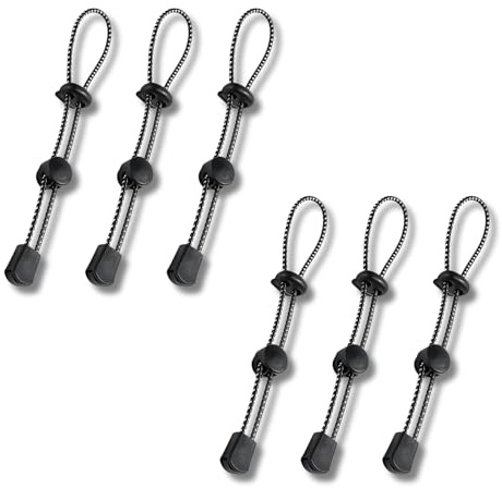 Lot de 6 tendeurs avec boucle de fixation, corde élastique pour bâton de randonnée, support de canne de marche, sac à dos et accessoires de canne de randonnée, accessoires de trekking et de randonnée,