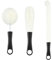 BYYLECL Flaschenreinigungsbürste, 3 Stück, Weindekanter-Reinigungsbürste, flexible Weinflaschenbürste, biegbar zum Waschen von Wasserflaschen, Getränkeflaschen, Babyflaschen, Glas, Schwarz