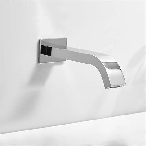 Verdeckter Infrarot-Waschtisch aus Kupfer, Induktionshahn für Kalt- und Warmwasser, Waschtisch-Wand-Induktionsabstand 7 cm – 20 cm, Mischbatterie