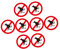 HEALEEP 8pièces Autocollants Humoristiques Interdiction De Déjections Canines Lot De Stickers Étanches Pour Jardin Avertissement Amusant Et Visuel Pour Protéger Votre Pelouse