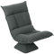 HOMCOM Bodenstuhl 360° Drehbar Bodensessel mit 5-Fach Verstellbarer Rückenlehne, Klappbares Bodensofa Meditationsstuhl Gepolstert Lazy Sofa für Wohnzimmer Gaming & Lesen Dunkelgrau