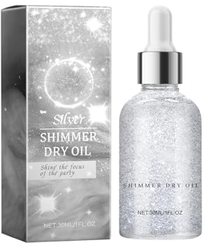 Körper Highlighter Öl, Shimmer Dry Oil, Body Shimmer, Body Glitter Oil, Körper Glow Long-lasting Schimmer Makeup für Gesicht Körper Bein (D#)