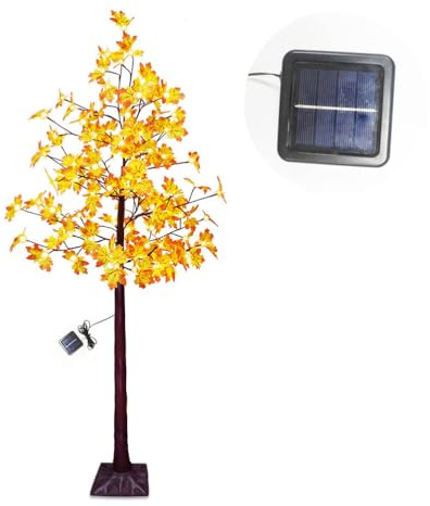 AoLa Érable solaire illuminé 180cm, 120 LED blanc chaud Arbre lumineux 8 modes d'éclairage avec câble 3m Automne Érable artificiel Arbre lumineux décoratif IP44 pour l'intérieur et l'extérieur