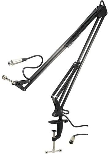 Bras pivotant pour microphone de studio