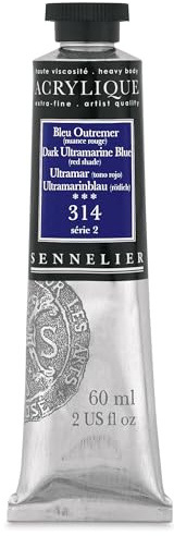 Sennelier Extra-Fine Artist Acryliques dark ultramarine blue (red shade) 314 60 ml by Sennelier