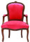 Casa Padrino Barock Salon Stuhl Pink/Braun