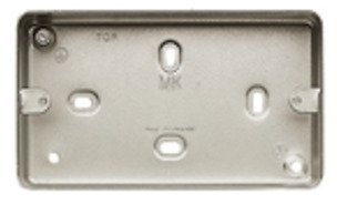 MK Logic Plus K2214 ALM 2 Gang 41mm Surface Mounting Back Box - pack of 2