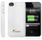 QYG Batteria esterna power station per iPhone 4 e 4S gommata Bianca