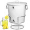 White Enamel Bucket Large Drinks Dispenser with Stand 17.5ltr