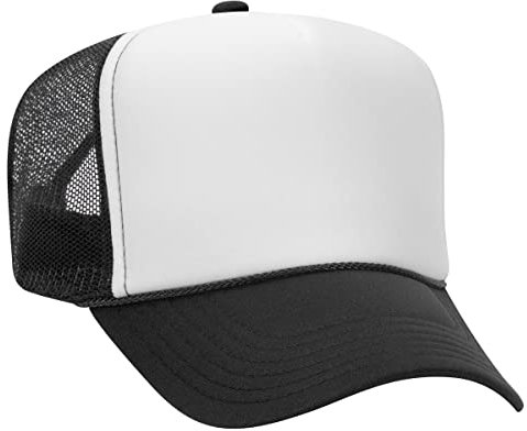 Otto Trucker-Mütze mit 5 Paneelen, Polyester-Schaumstoff, Schwarz / Weiß / Schwarz, Einheitsgröße