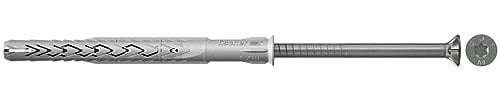 Fischer Tasselli Prolungati SXRL 8x80 Tcon Vite T.S.P. Acciaio Inossidabile A4, Torx, per Installazioni Passanti su Calcestruzzo, Mattone Pieno e Forato, 540121