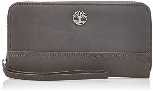 Timberland Pochette Portefeuille en Cuir RFID avec Fermeture éclair sur Le pourtour avec dragonne, Bracelet Femme, Castlerock (Nubuck), Taille Unique