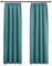 PONY DANCE Vorhang Blickdicht Kräuselband Verdunklungsgardine Wärmeisolierend Thermovorhang Wohnzimmer Gardinen mit Haken für Schienen, 2er Set H 245 x B 140 cm, Tealblau