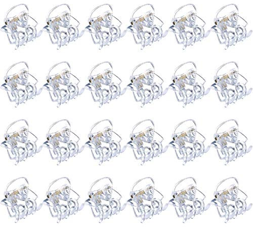 Haarklammern Mini,24er Pack Damen Haargreifer Kleine Haarspangen Kunststoff Orchidee Clips Pflanzenclips Pins Schellen für Mädchen Frauen 1.5 CM Schwarz