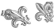 TALISMAN JEWELRY Ohrstecker Blume der Lilie Silber