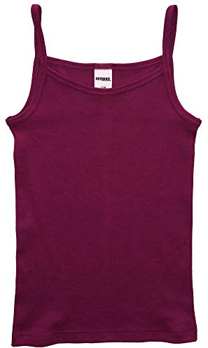 HERMKO 2460 Mädchen Trägerhemd aus 100% Bio-Baumwolle, Naturfaser-Unterhemd BZW. Top, Farbe:Fuchsia, Größe:116