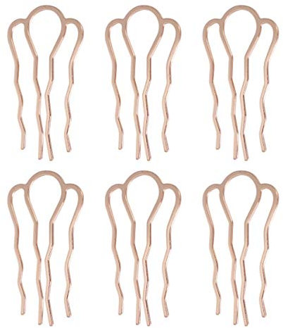 Lurrose 6Pcs Handgemachte Haarnadeln Antikes Haar Klebt Einfache Haargabel Han Kleidet Haarclipdekoration für Die Goldenen Mädchenfrauendamen