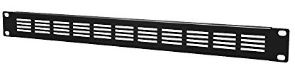 Infitronic INRBL111STL - 19 Zoll Stahl Rackblende/Blindblende/Blindabdeckung/Blindabdeckplatte (1 HE, U-Entlüftungsblende)