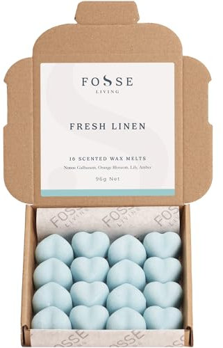 Fresh Linen Strong Scented Wax Melts 16 Pack - The Gift for Every Occasion – Made in the UK - Cotton Fresh Scent