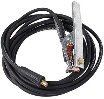 WELDINGER Kupfer Massekabel Hi-Flex 4 m 16 mm² gummiummantelt Dorn 9 mm mit Erdklemme bis 300A