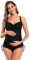 SHEKINI Maillots de Bain Femme Deux Pièces Maternité Élégant Ruché Halter Bikinis Grossesse Enceintes Tankini 2 pièces Triangle Bas de Bikini de Plage(S,Noir H)