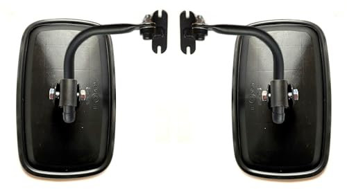 MelTruck® 2x Außenspiegel Rückspiegel 232x145 mm ø15 ø18 E20 Bagger Traktor Spiegelhalter