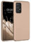 kwmobile Case kompatibel mit Samsung Galaxy A52 / A52 5G / A52s 5G Hülle - Schutzhülle aus Silikon metallisch schimmernd - Handyhülle Metallic Gold
