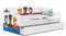 KIDS LITERIE Lit Banquette NELI 80x160 Pat Patrouille Livré avec Sommier, Tiroir et Matelas de 7cm Offert, Blanc, 1 personne, (251962)