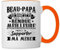 Spreadshirt Beau Papa Bonus Père Rendu La Vie Meilleure Merci Fête des Pères Mug Bicolore, taille unique, blanc/orange
