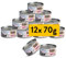 Dogs’n Tiger Adult Premium Katzenfutter Naschkatze, Katzen Nassfutter, tiergerechte Rezeptur mit 60% Fleischanteil an Thunfisch & Shrimps– ohne Zucker, Getreide & künstliche Aromen, 12x 70g