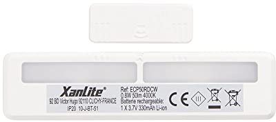 LED closet and drawer lighting with door-opening detection, USB rechargeable, 50 Lumens, 4000 K, neutral white