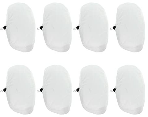 Spares2go Hard Floor Cleaning Cloth Pads Compatible with Goblin GSM401R-18 Steam Cleaner Mop (Pack of 8)