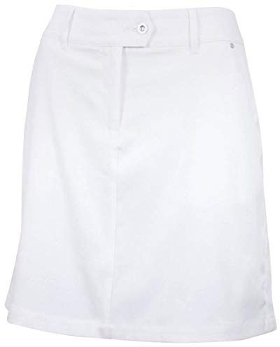 Island Green Women's Golf Essentials Ladies Comfort Fit Stretch Breathable Golf Sports Skirt Skort Shorts, White, UK 8, IGLSKT1852