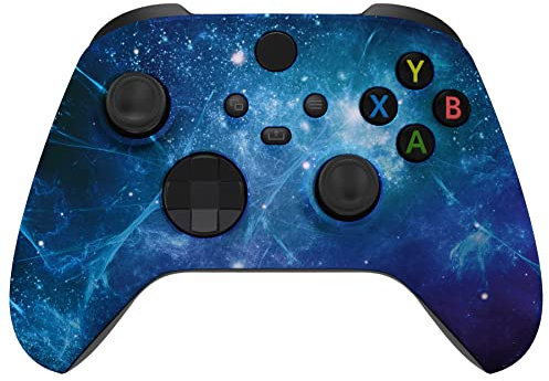 eXtremeRate Cover Custodia per Xbox Series X S Controller Joystick,Shell Copertura Anteriore Scocca DIY Ricambio per Xbox Series X S Joypad Model 1914-Nebulosa Blu