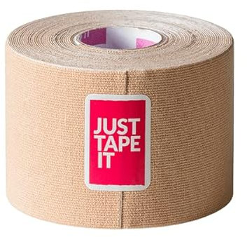 Just Tape It Kinesiologie Tape (5cm x 5m) | Hautfreundliches Kinesiotapes | Wasserdichtes & Latexfreies Kinesiotape | Sporttape für Behandlung von Verletzungen & Beschwerden | Beige