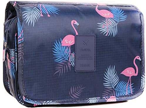 YYGOJOY Trousse de toilette de voyage à suspendre, trousse de toilette de maquillage, trousse de toilette portable à suspendre pour homme, femme, Flamant rose foncé, Trousse de toilette de voyage