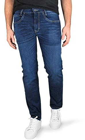 MAC Herren Jeans Arne Pipe Summer Light Weight Denim, H680 deep Blue Authentic wash