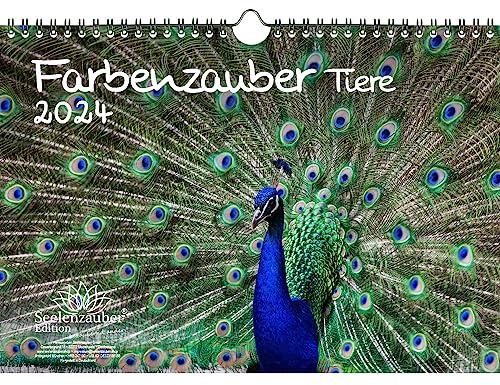 Farbenzauber Tiere DIN A4 Kalender für 2024 Farben Colours - Seelenzauber