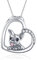 Midir&Etain Französische Bulldogge Halskette 925 Sterling Silber Niedliches Tier Hund Anhänger Halskette Französische Bulldogge Schmuck Geschenke für Frauen Mädchen Tierliebhaber