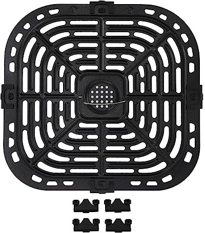 Brrnoo Parachoques de Goma para Freidora de Aire, Accesorios para Freidora de Aire para Gourmia, Placa de Parrilla de Repuesto, Parrilla, Sartén, Plato para Frutas y Verduras,