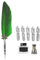 The Feather Pen Ink,Schreibfeder Mit Tintenfass,Harry Potter Slytherin Feder- Und Tintenset Quil Quid,Zeichnen,Vintage-Feder-Brunnen-Schreibstift,Kalligraphie-Tinte,Federkiel,Dip-Pen Mit Geschenkbox (