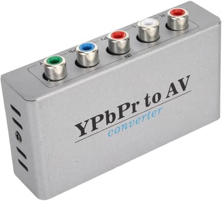 YPbPr zu AV Konverter 1080P60, Videoaufnahme, YPbPr zu CVBS, Component Video Konverter Adapter, 1080P Auflösungen, fürfür PS3 fürfür WII für TV Box