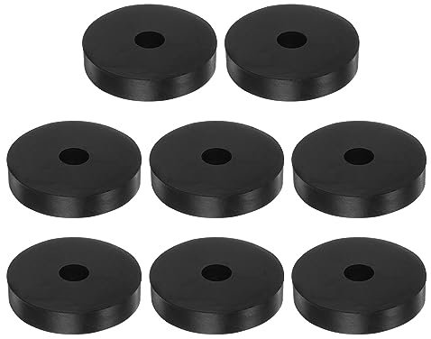 sourcing map 8Stk Gummi Unterlegscheiben Gummi Abstandshalter 50mm AD 10mm ID 10mm Dicke Neoprene Runde Schwingungsdämpfer Pads Isolator Buchsen Distanzhülsen für Autos Boot Zubehör Schwarz
